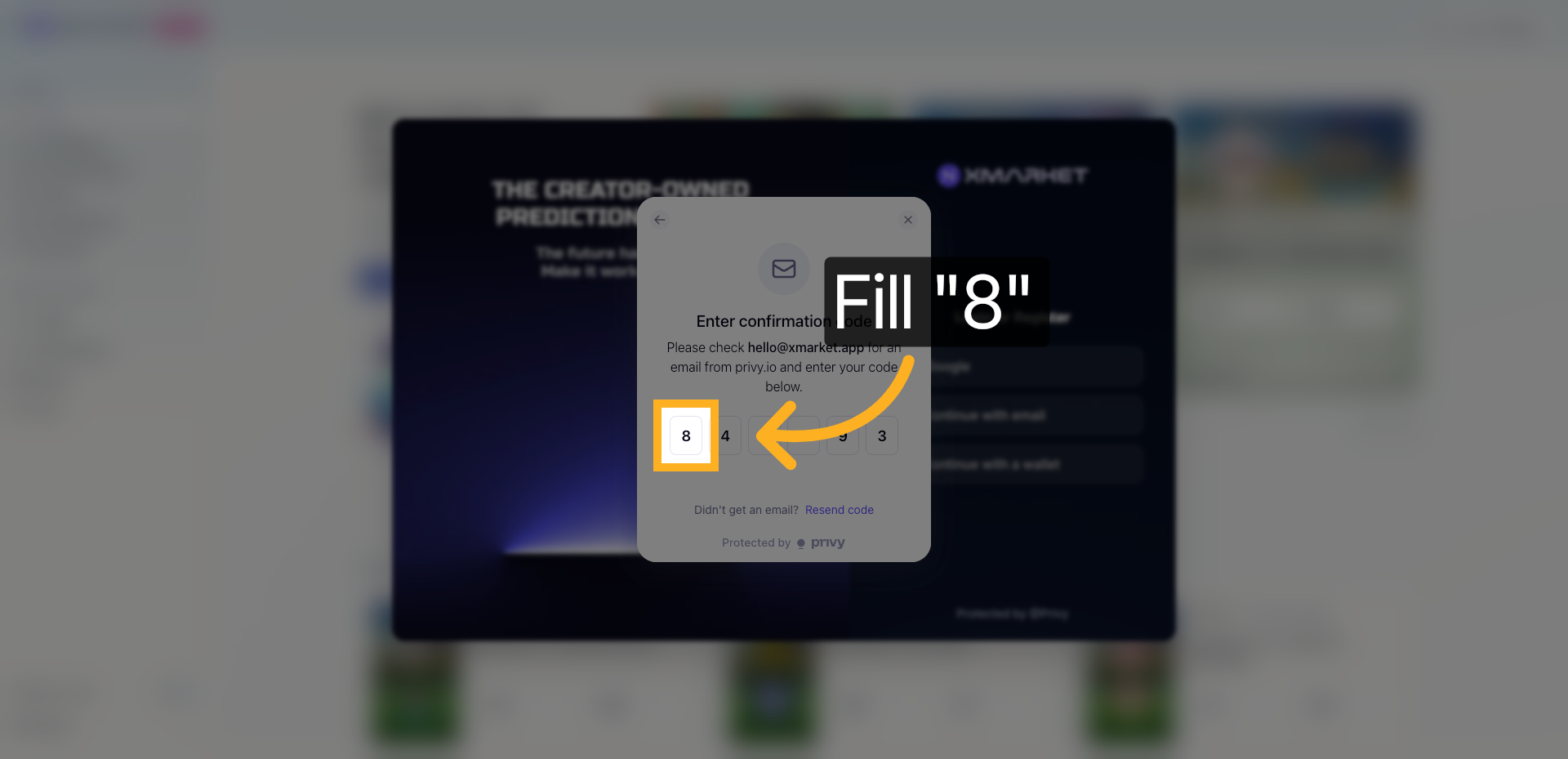 Email verification code entry